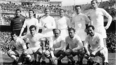 ريال مدريد الإسباني بطل النسخة الأولى عام 1955 بدوري أبطال أوروبا